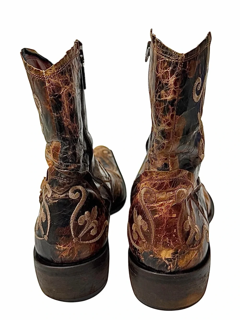 Jo Ghost Men’s Brown Leather Ankle Boots Size 43 US 10 Made In Italy
